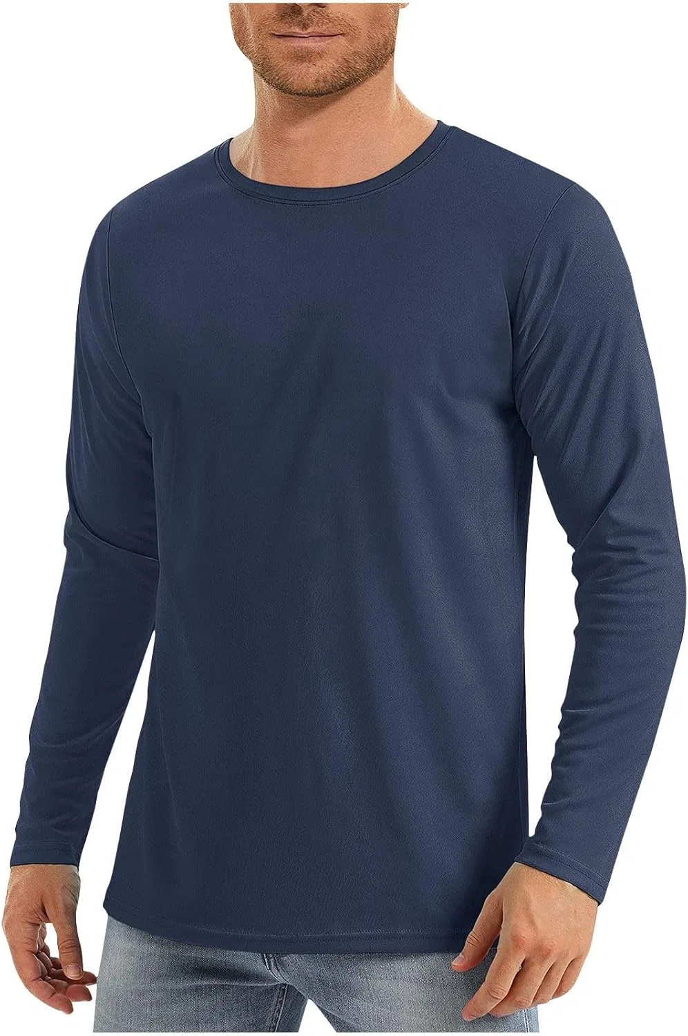 Мужская футболка с длинным рукавом UPF 50+ Sun Protection, Navy