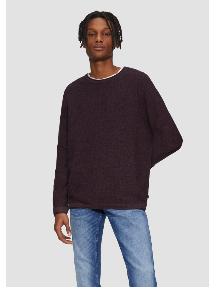 

Пуловер QS Strickpullover langarm, фиолетовый