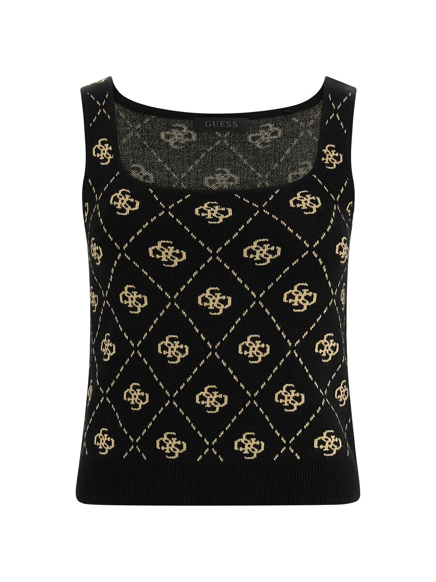 

Вязаный топ GUESS Knitted Top, черный