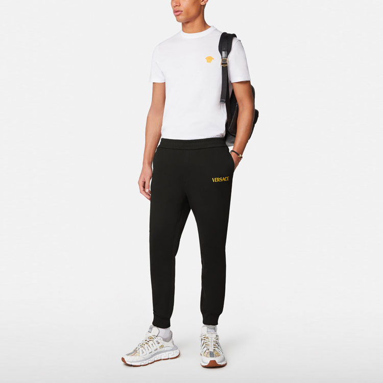 FANSIZHE Вязаные спортивные штаны мужские VERSACE, черный — фото 4