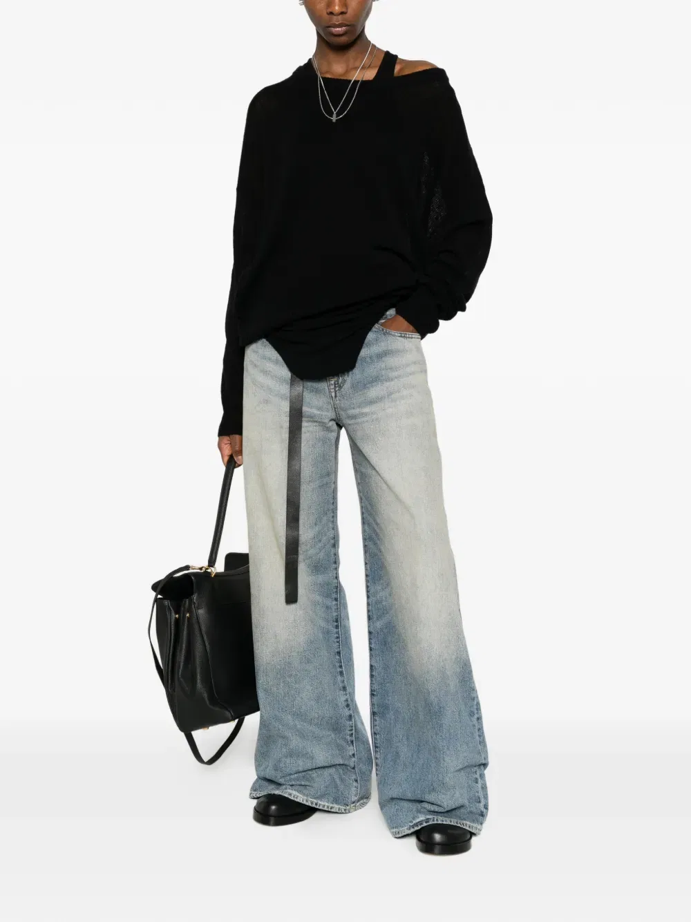 Свитер свободного кроя Balenciaga, черный — фото 2