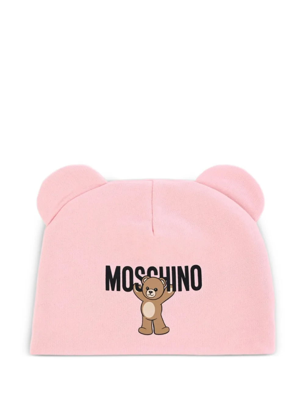 

Шапка бини с ушками Moschino Kids, розовый