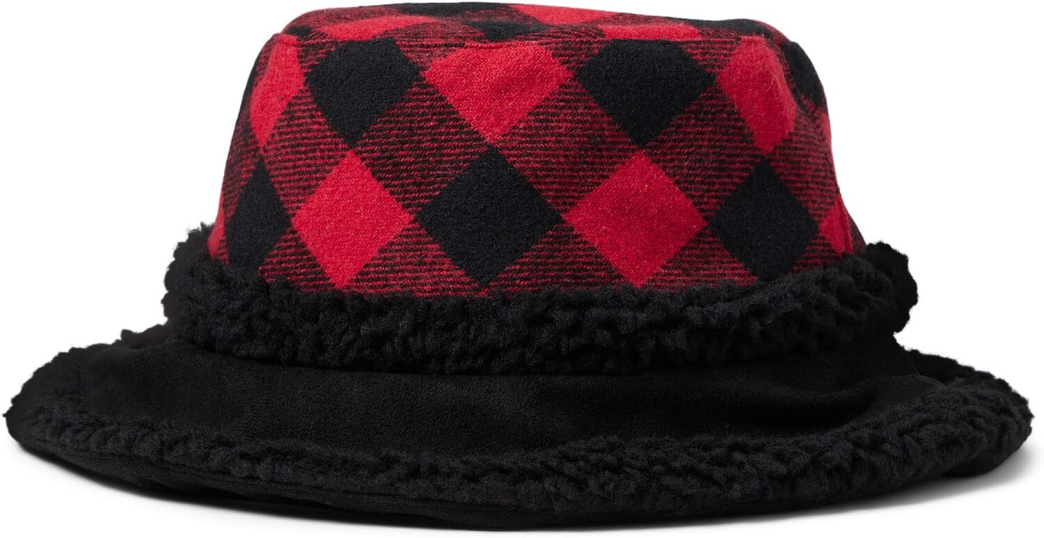 

Панама Badgley Mischka Patchwork Bucket Hat, цвет Red/Black