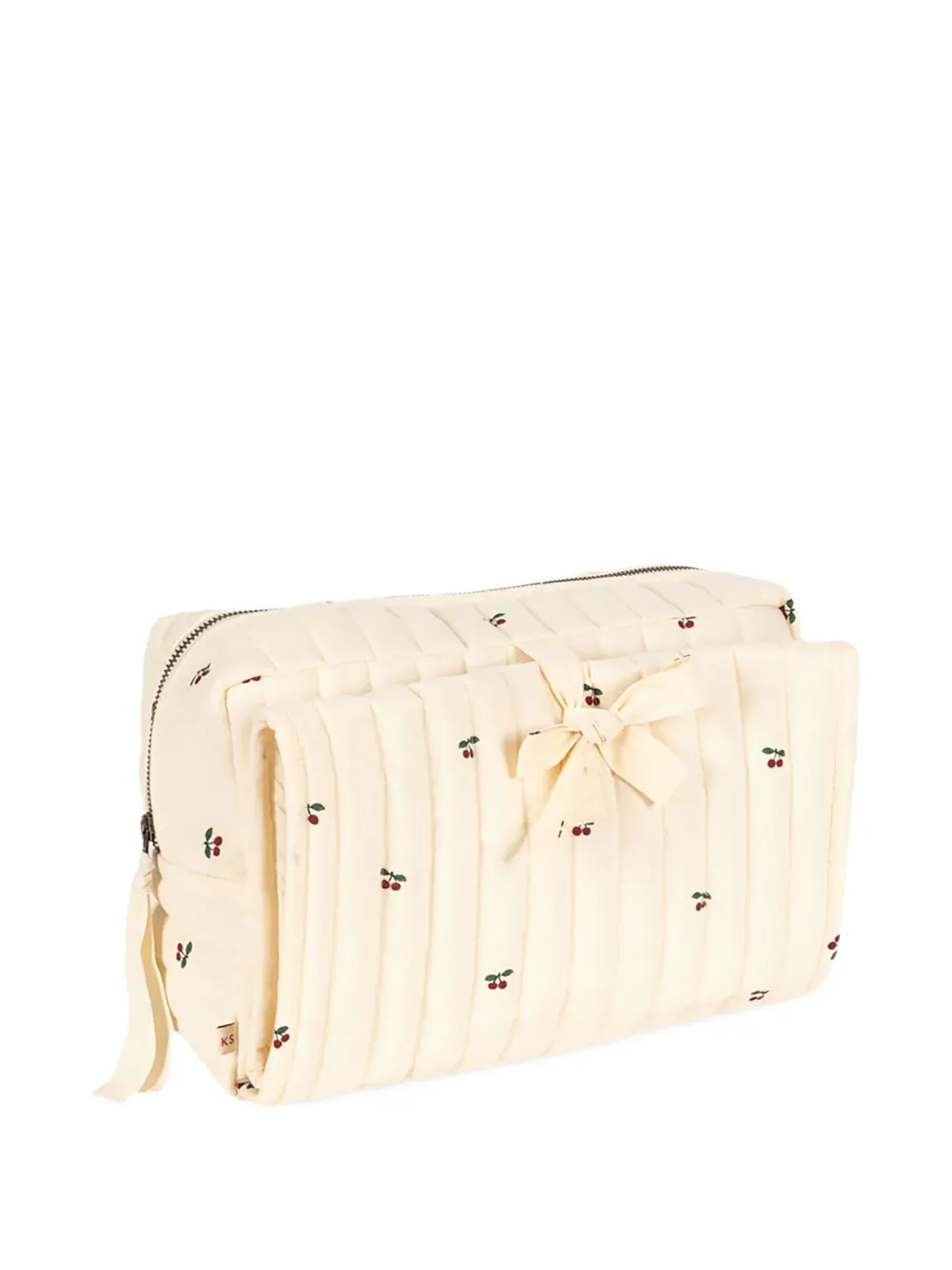 

Стеганый чехол для пеленания с вишневым принтом Konges Sløjd, белый