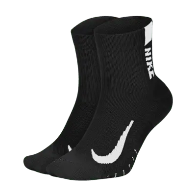 

Носки Nike Multiplier Running Ankle (2 шт), черный/белый