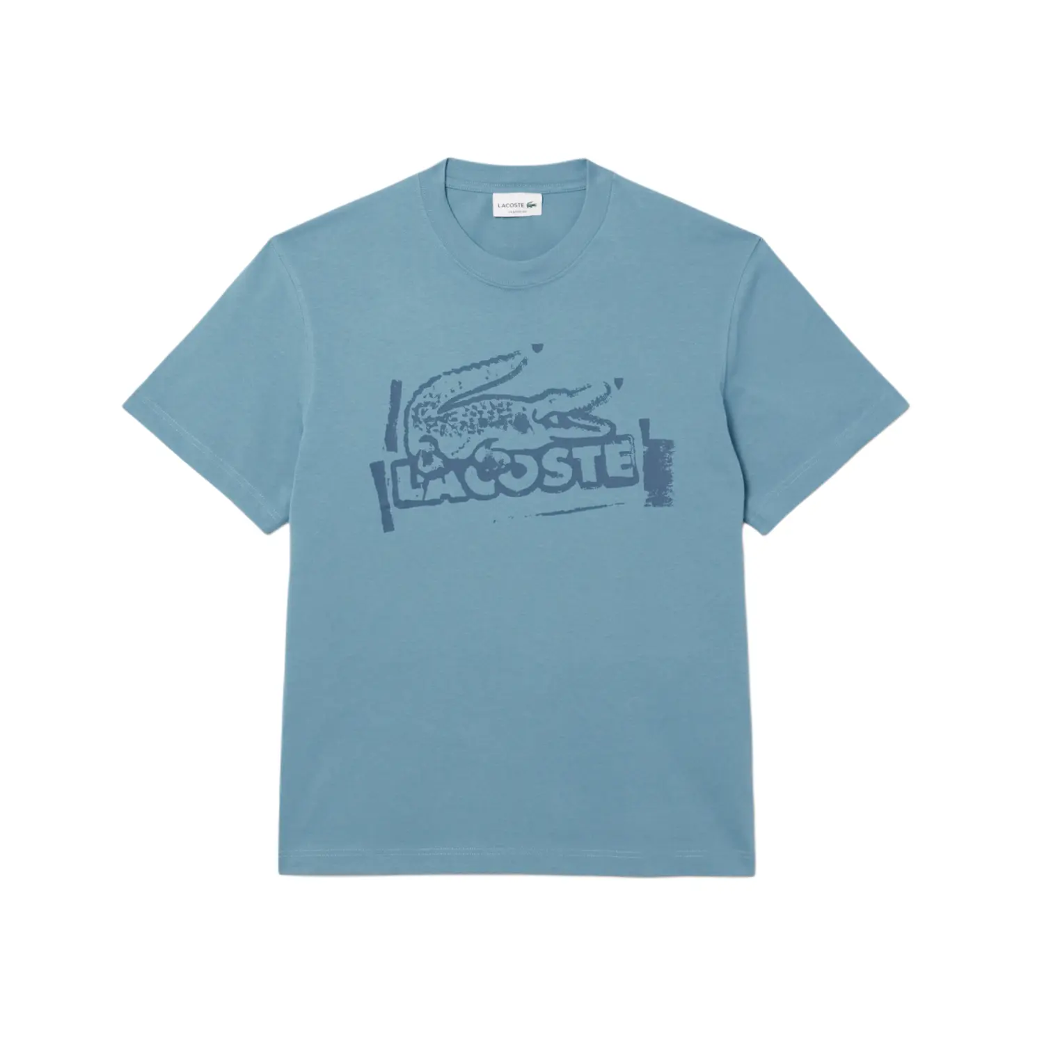 Футболка из хлопка с логотипом LACOSTE, светло-розовый/бежевый — фото 3
