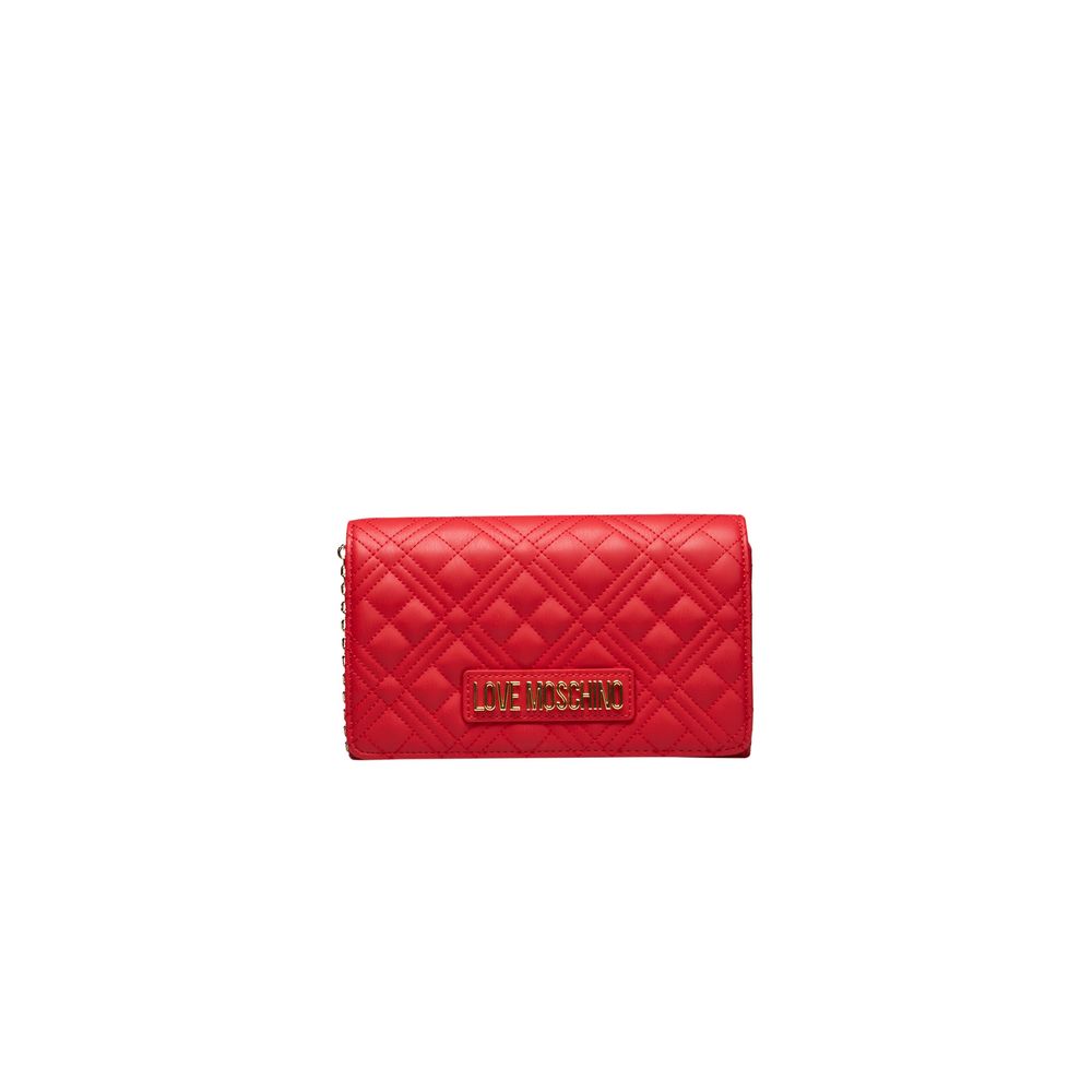 

Красная полиэтиленовая женская сумка через плечо LOVE MOSCHINO