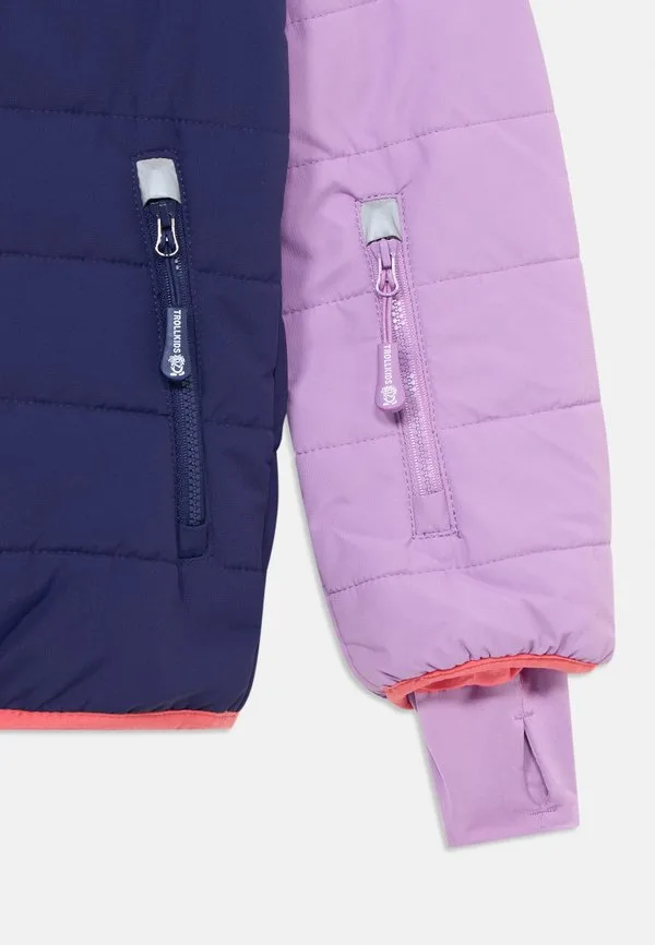 Горнолыжная куртка hafjell snow pro Trollkids, Deep Violet/Light Violet/Coral Pink — фото 3