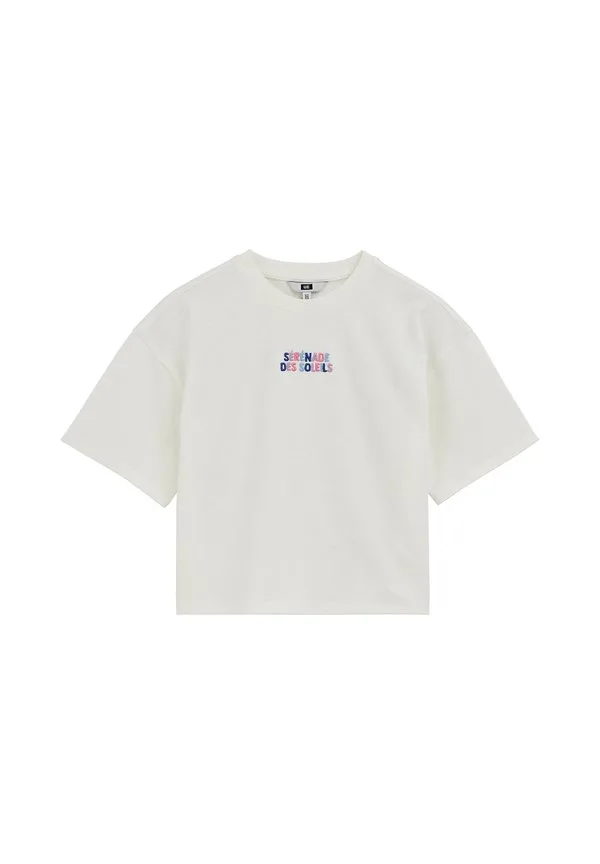 Футболка с принтом, цвет слоновой кости We Fashion, Off-White — фото 4