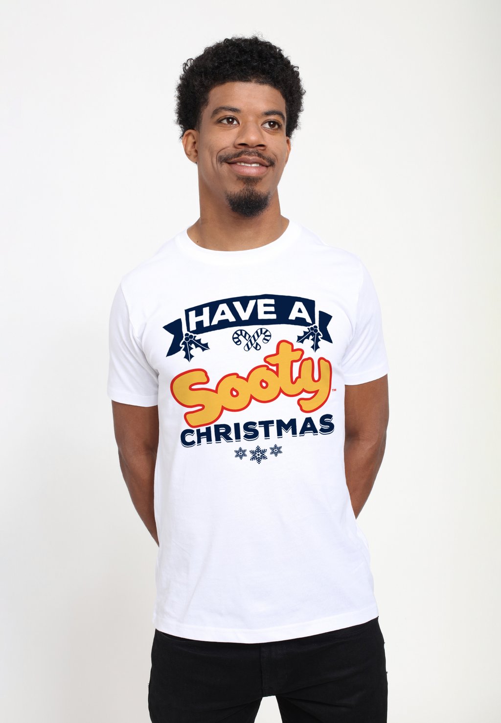 

Футболка с принтом HAVE A SOOTY CHRISTMAS BANNER DESIGN Henry Tiger, белый