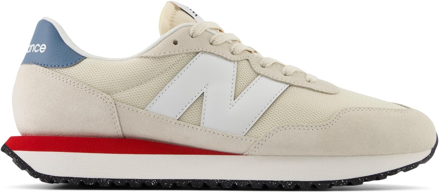 Мужские кроссовки для бега по шоссе New Balance 237 V1 Classic, Linen/White/Elemental Blue — фото 2