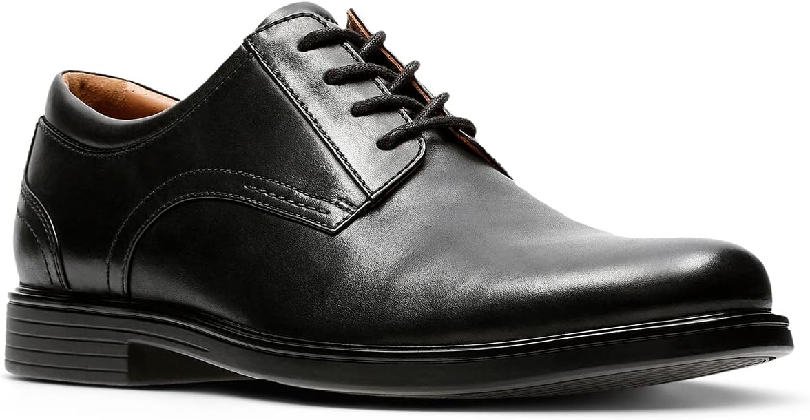 Мужские оксфорды Clarks Un Aldric Park, кожа, загар, черный — фото 2
