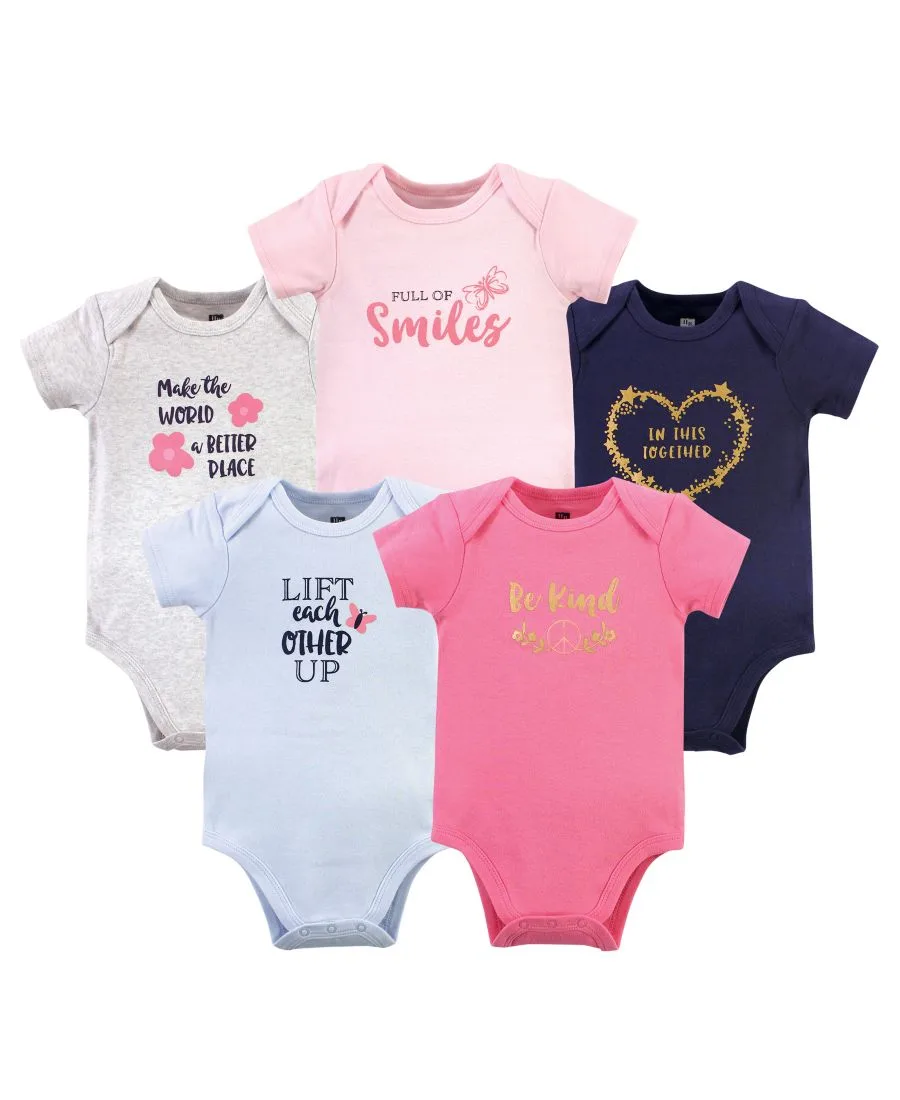 Базовый комплект из 5 предметов: хлопковый боди Hudson Baby, be kind синий