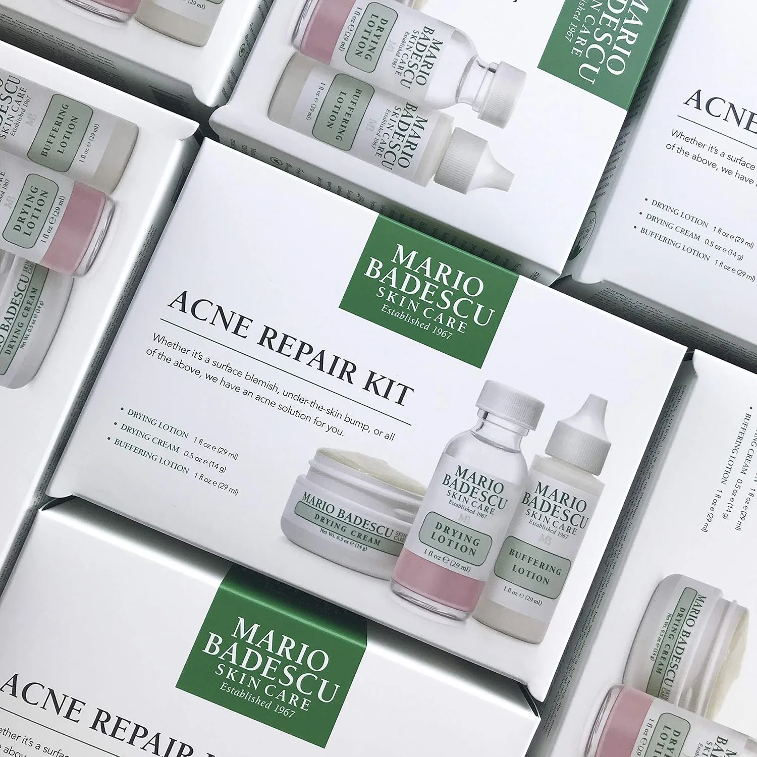 Набор для ухода за кожей лица Mario Badescu Acne Starter/Control/Repair для всех типов высыпаний | Идеально подходит для комбинированной или жирной кожи лица, обеспечивая здоровый и чистый цвет лица. Набор из 3 штук (1 шт.) — фото 2