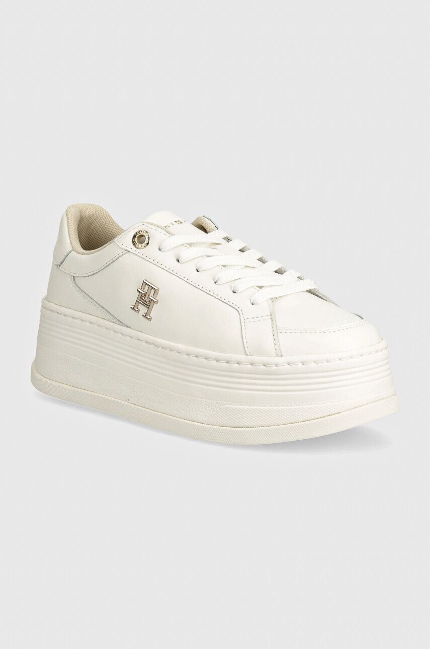 

Кожаные кроссовки Tommy Hilfiger TH PLATFORM SNEAKER LTHR, белый