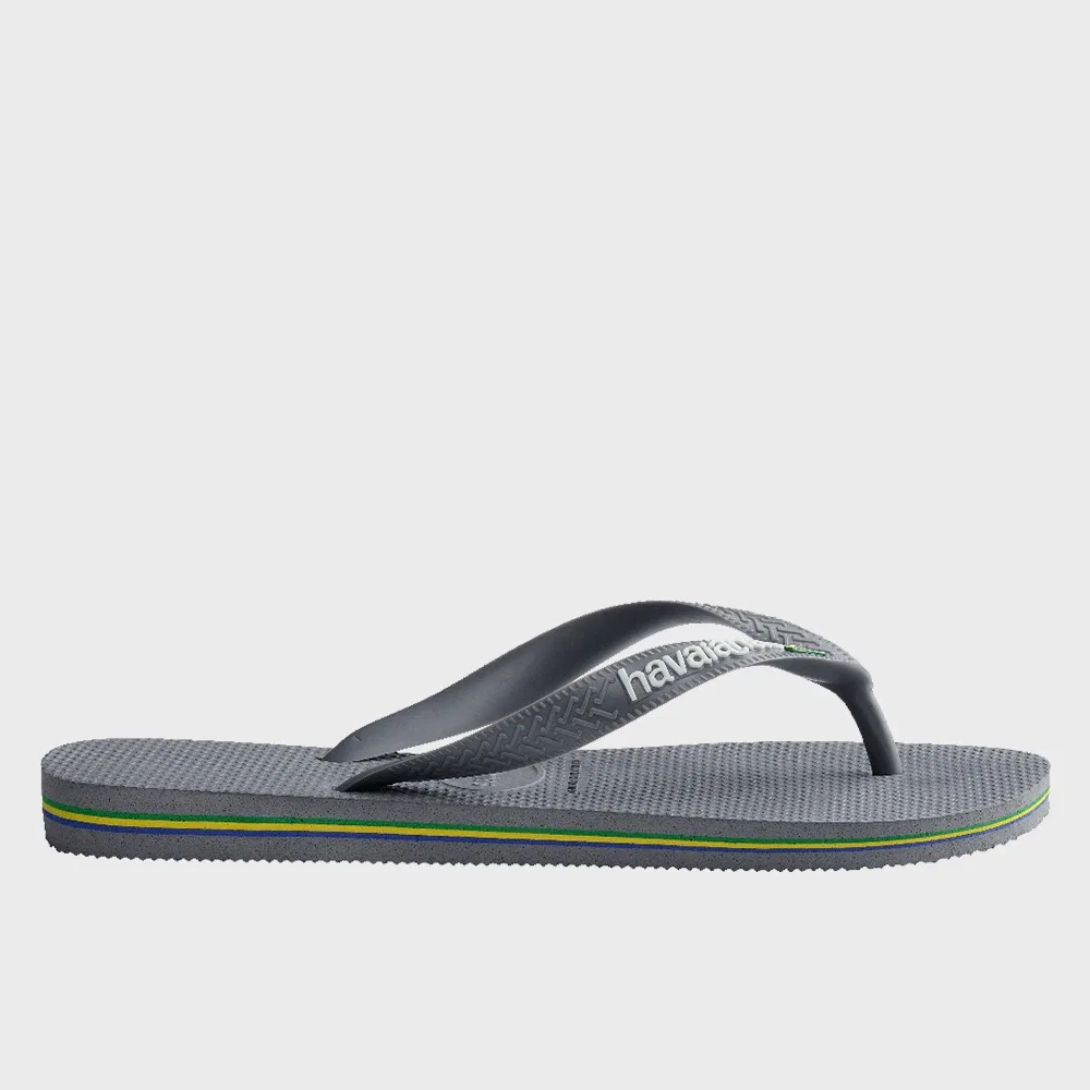 Мужские шлёпанцы Brazil Logo цвета Steel Grey от Havaianas — фото 2