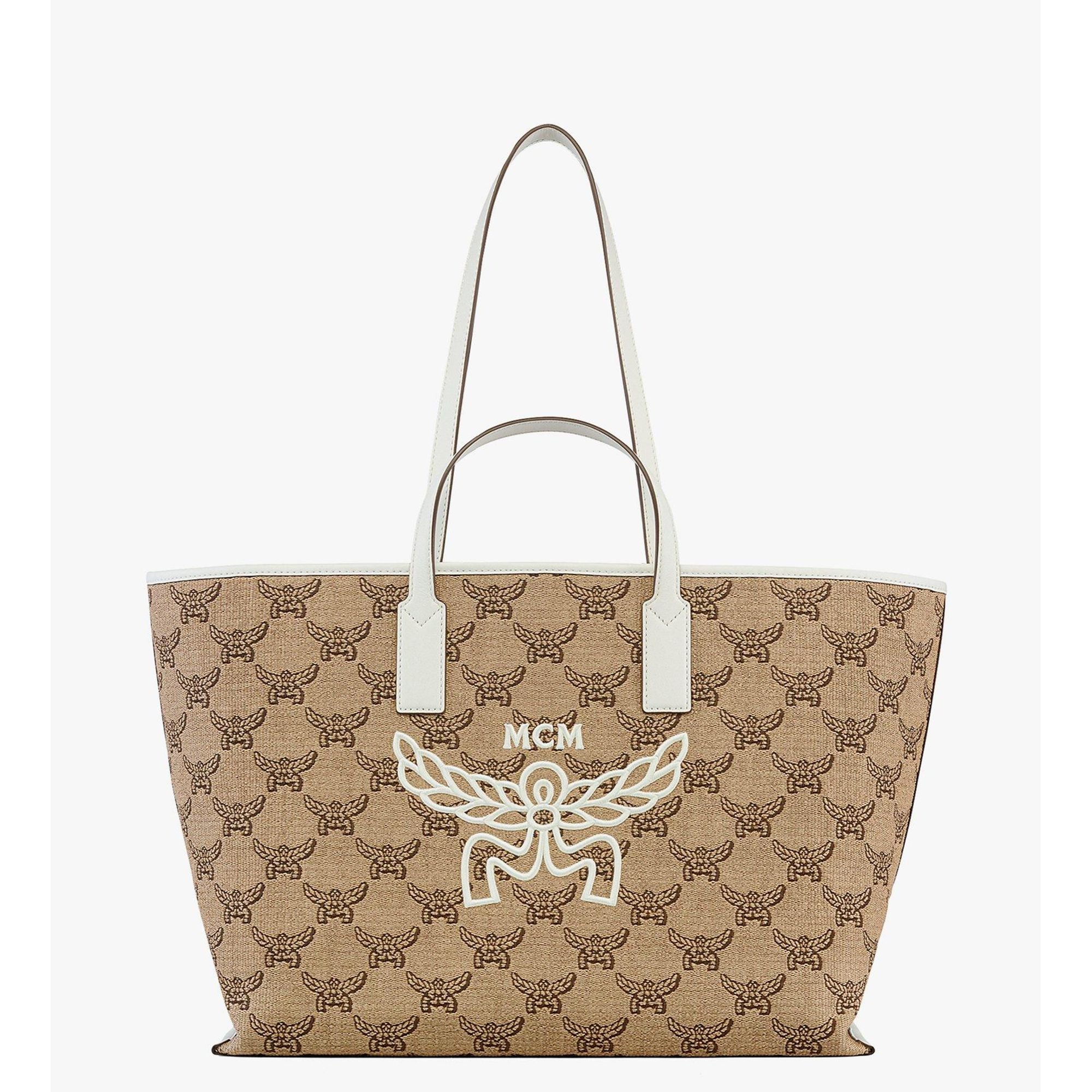 

Сумка-шоппер Himmel Shopper In Lauretos Raffia Jacquard Mcm, бежевый