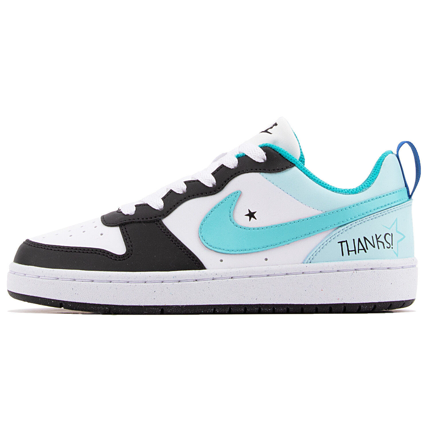 

Кроссовки Nike Court Borough Skateboarding Shoes Women's Low-top Blue/black, синий/черный