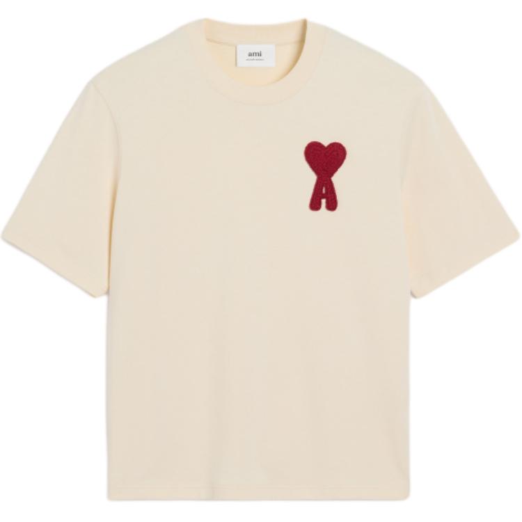 

Футболка Cotton Ami Paris Ami De Coeur с патчем AMIPARIS, кремовый, Бежевый, Футболка Cotton Ami Paris Ami De Coeur с патчем AMIPARIS, кремовый
