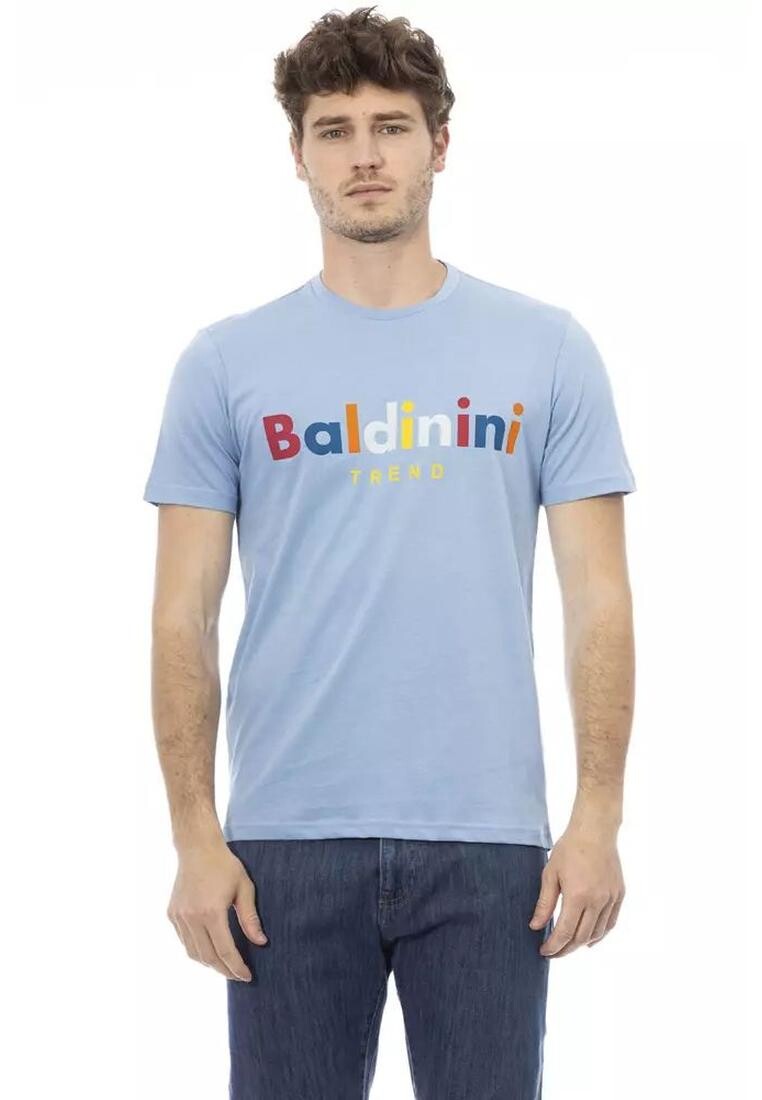 

Хлопковая футболка с принтом Baldinini Trend, голубой