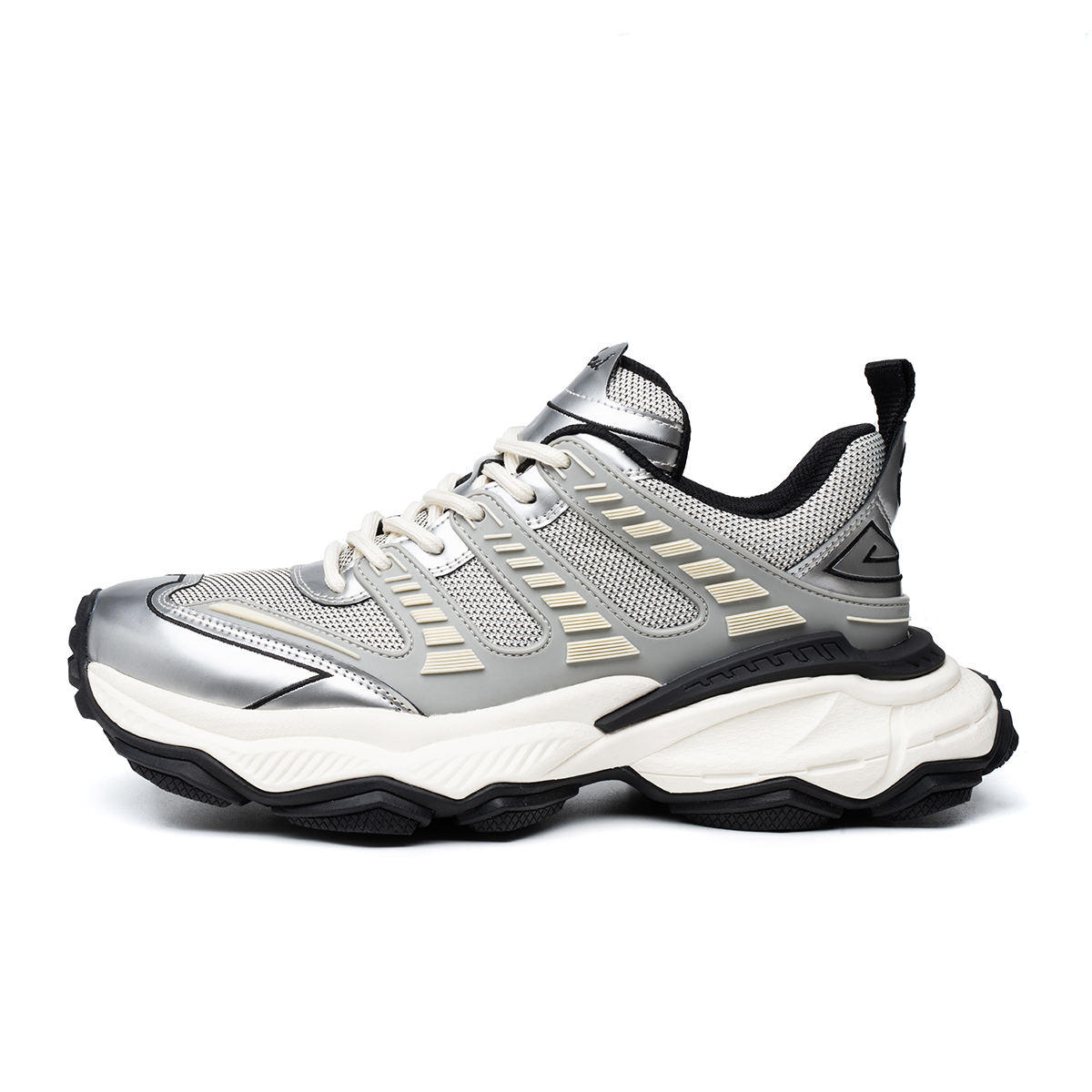 

FED Низкие массивные кроссовки мужские серебристые женские, цвет Silver Women's