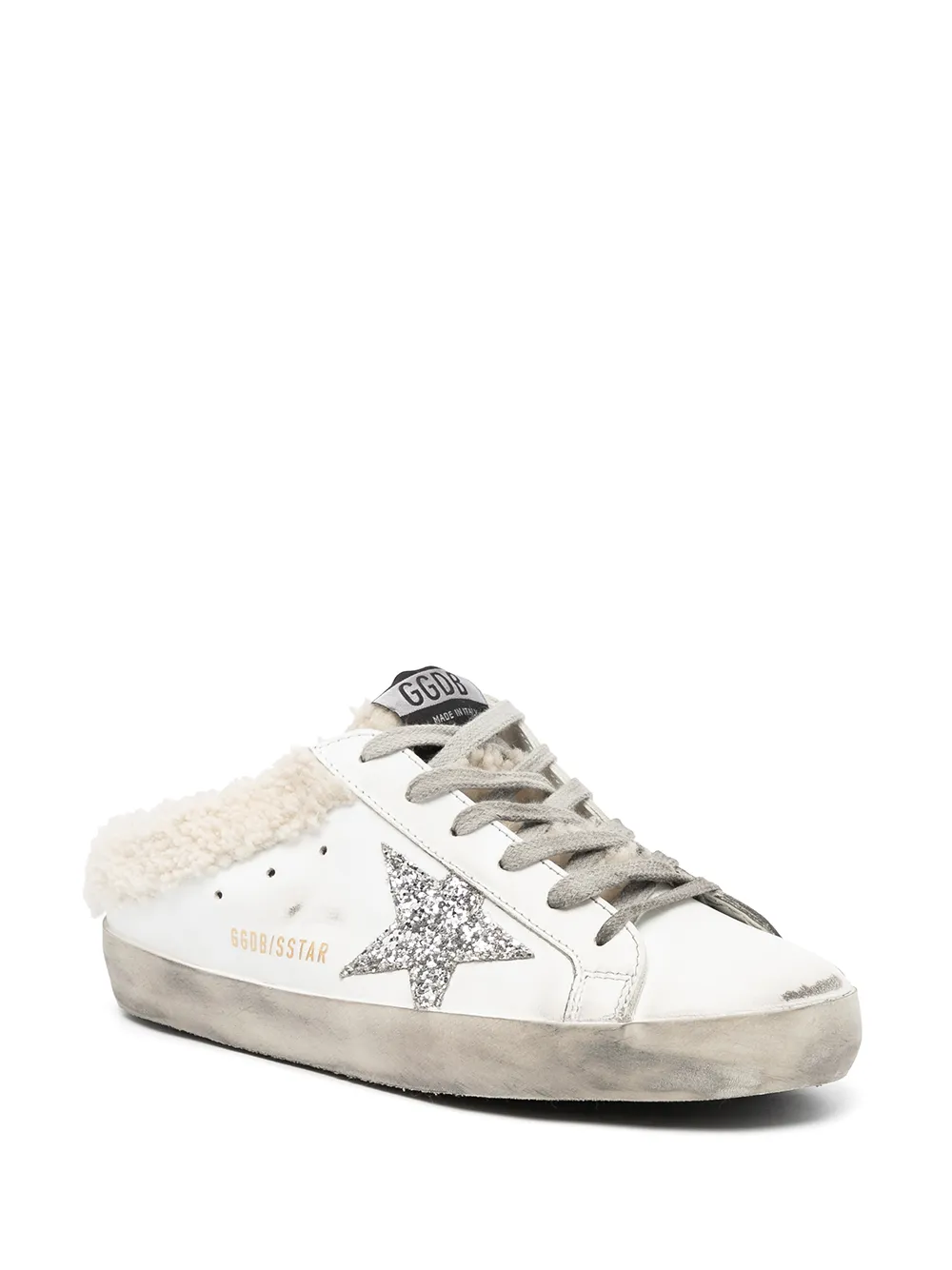 Кеды Super-Star Sabot с подкладкой из овчины GOLDEN GOOSE, белый — фото 2