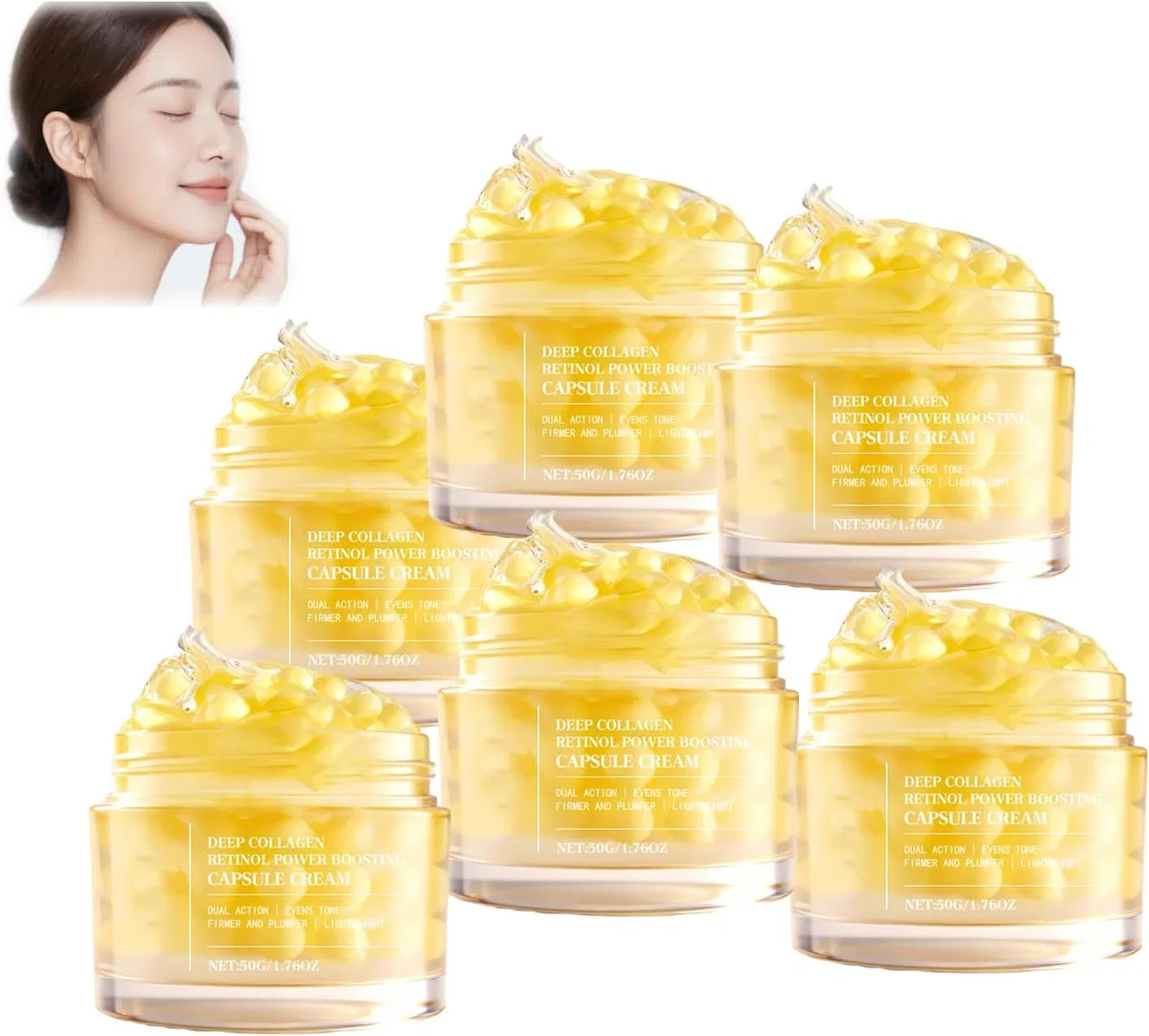 Крем для лица Skzkk — Дневной Deep Collagen Retinol Cream с гиалуроновой кислотой, 50 г