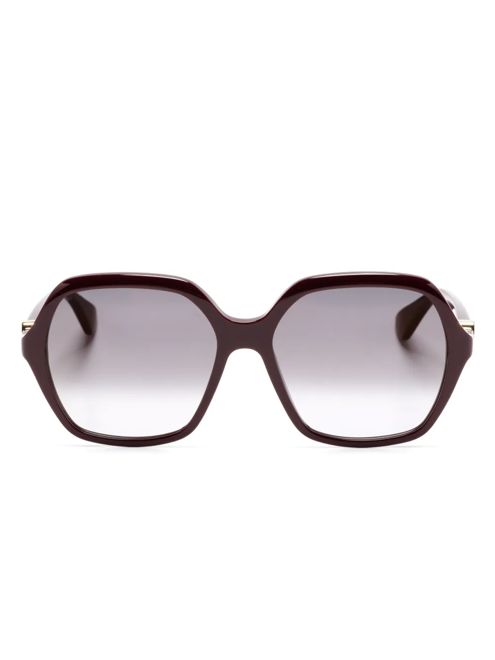 

Солнцезащитные очки в геометричной оправе Cartier Eyewear, красный