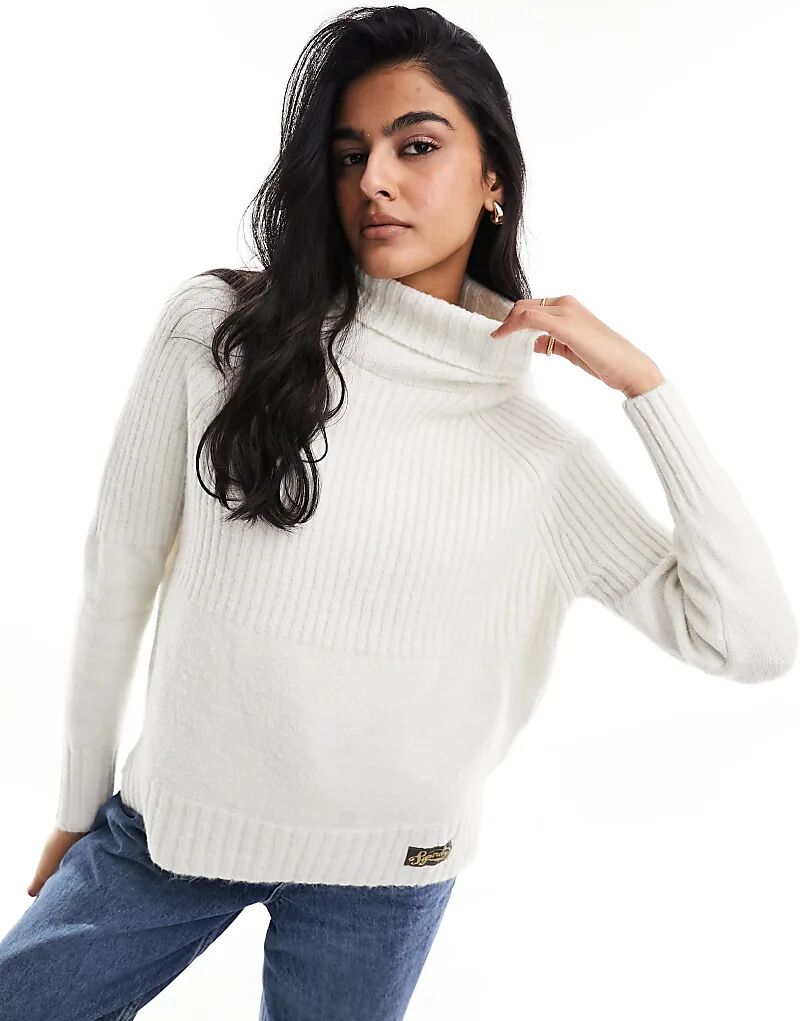

Джемпер-водолазка Essential из трикотажной резинки цвета экрю Superdry