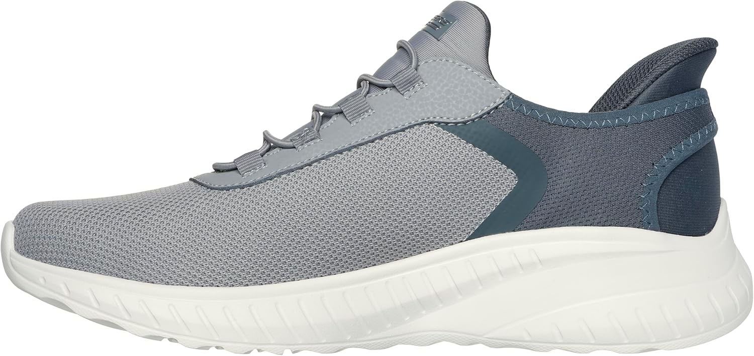 Мужские кроссовки Skechers Squad Chaos - Прочные слипоны для легкой ходьбы без использования рук, серый — фото 4