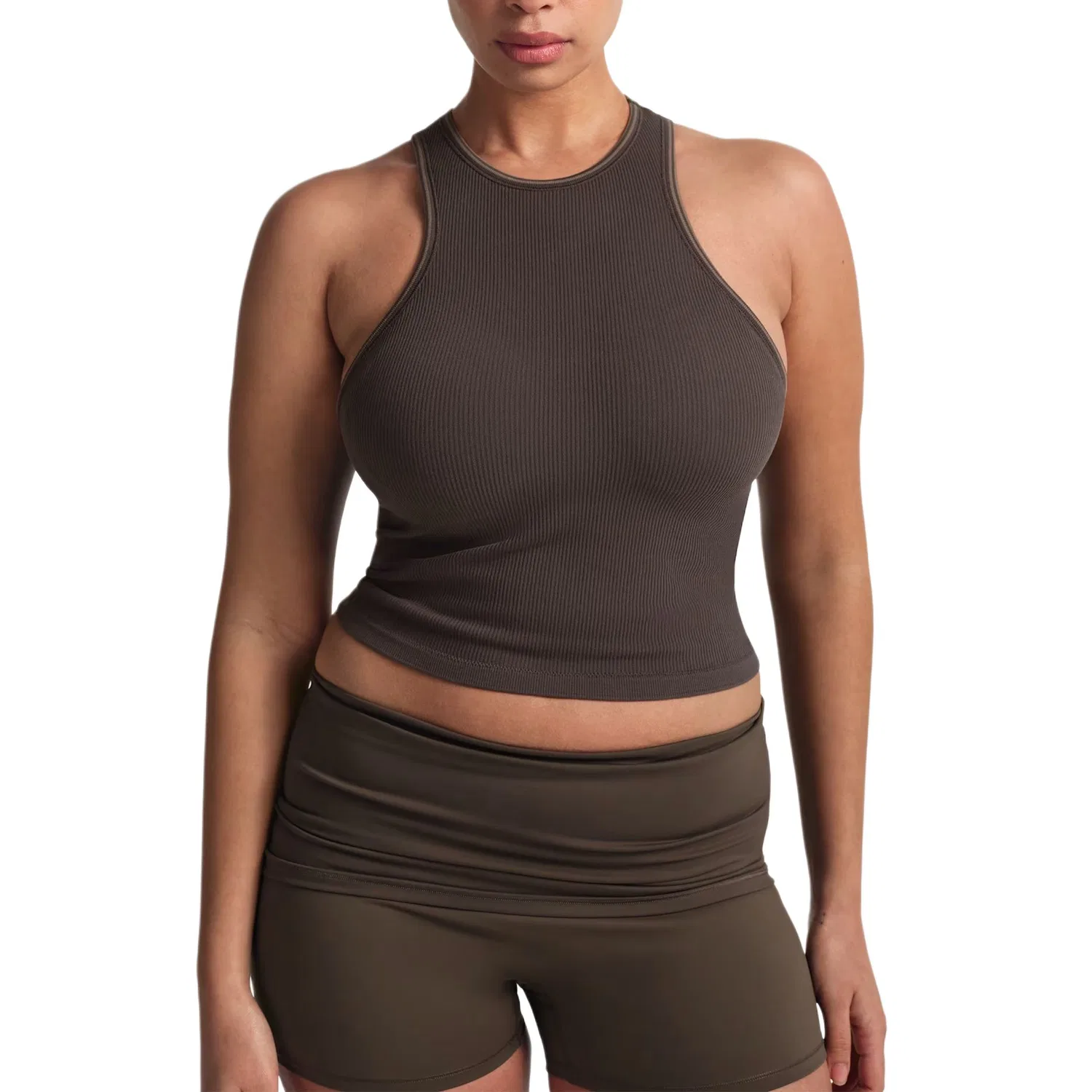 Топ-борцовка Ribbed Seamless Nike NSKM PHOENIX/NSKM TRUFFLE