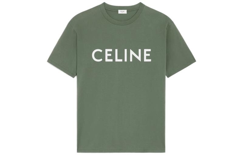 

Футболка мужская кремово-зеленая Celine, зеленый