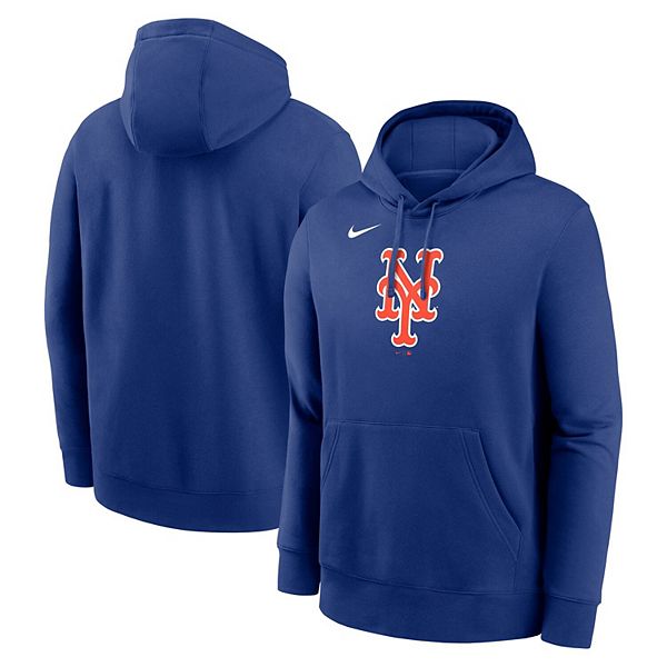 Толстовка с капюшоном мужская Royal New York Mets Logo Club Fleece Nike — фото 2