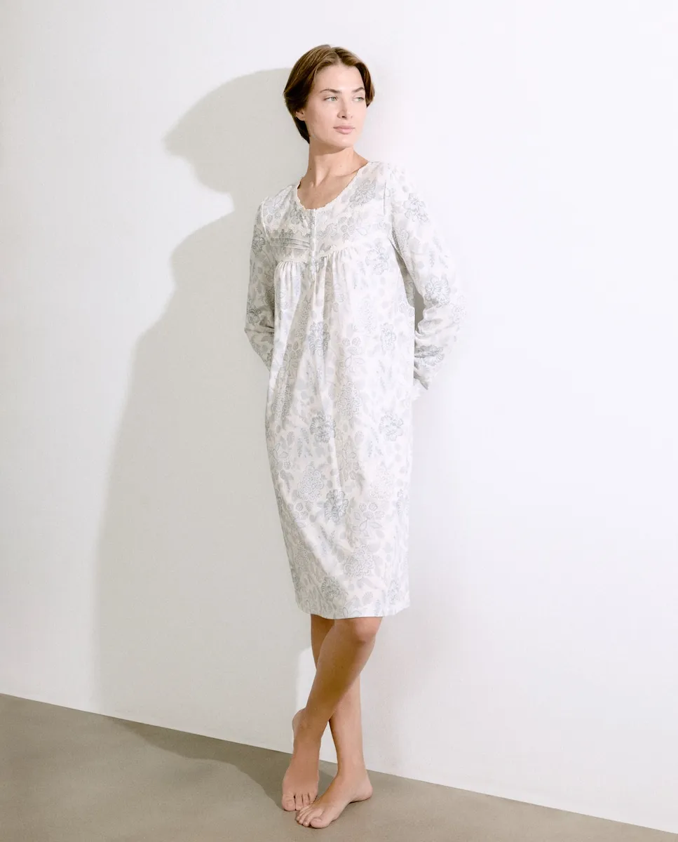 

Женская ночная рубашка из хлопка с принтом Énfasis, синий