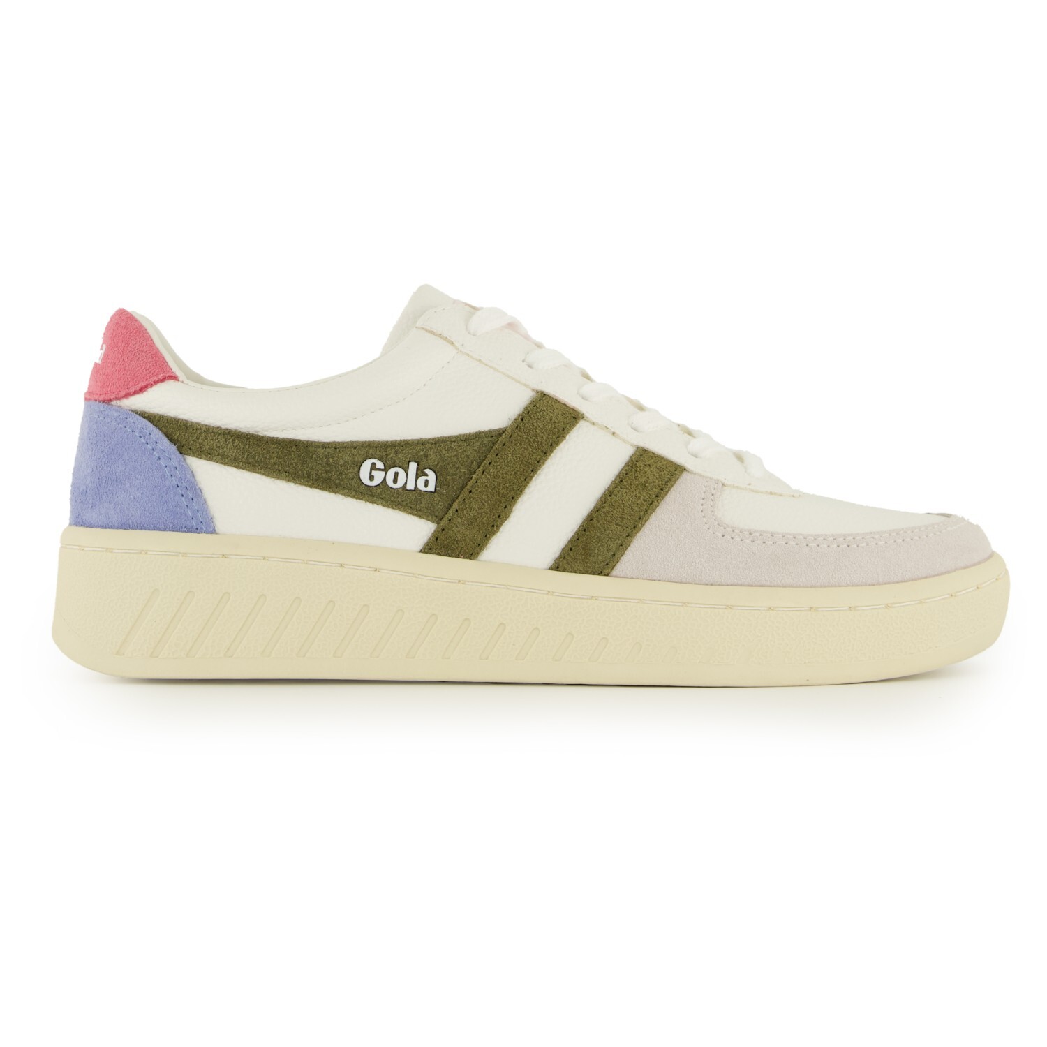 

Кроссовки Gola Grandslam Trident, цвет White/Khaki/Fluro Pink