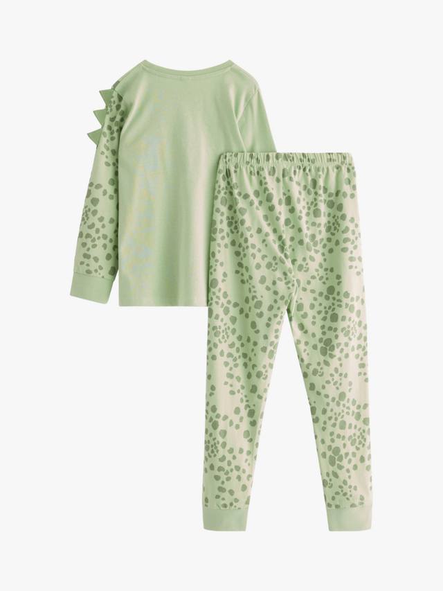 Детский пижамный набор из хлопка с динозаврами Thread Baby Lindex, Light Dusty Green — фото 2