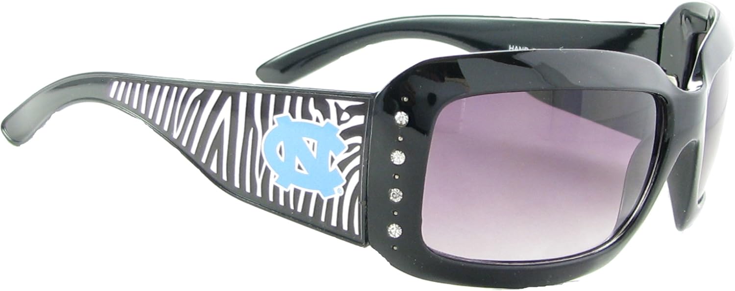 

Магазин спортивных аксессуаров North Carolina Tar Heels UNC Черные солнцезащитные очки с зебровым принтом и кристаллами S4ZB Sports Accessory Store, Black, White, Blue, Zebra Print