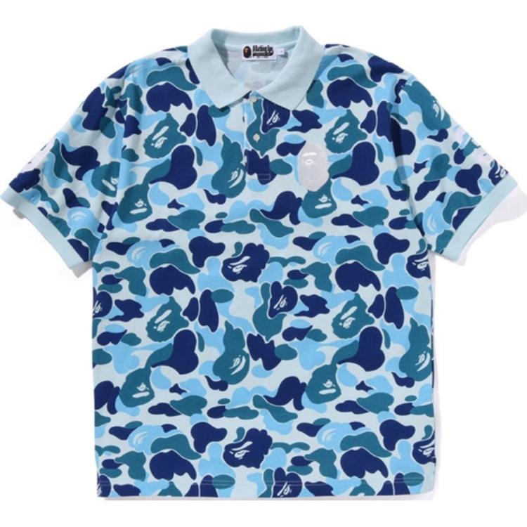Футболка поло Bape Abc Camo Pile Jacquard расслабленного кроя A BATHING APE, розовый — фото 4