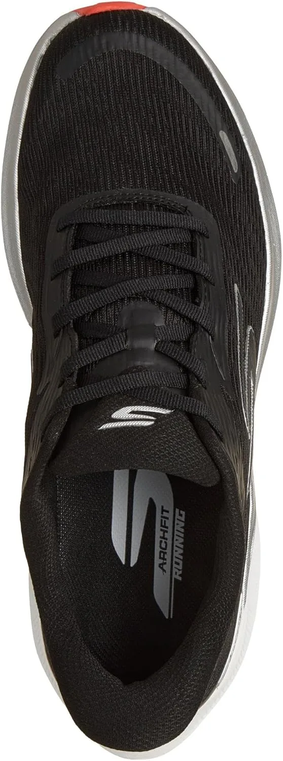 Skechers Aero Pulse Performance Laufschuhe fur Herren, leicht, Netzstoff, Low-Top, Alltagslaufer mit Fußgewolbeunterstutzung, кроссовки, черный/оранжевый — фото 3