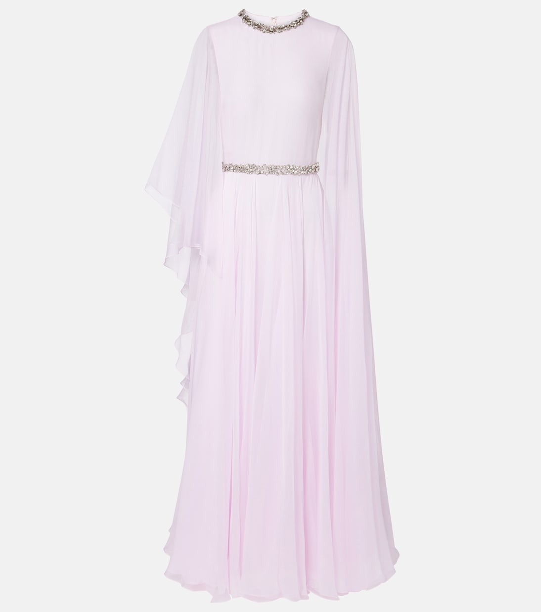

Платье из шелкового шифона, украшенное кристаллами Givenchy, Light Pink