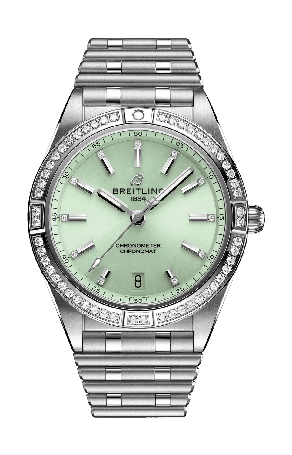 ХРОНОМАТ АВТОМАТИК 36 - A10380591L1A1 BREITLING, серебряный