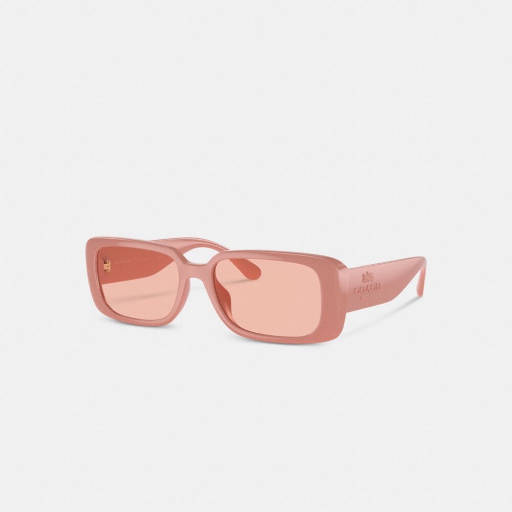 

Солнцезащитные очки COACH Narrow Rectangle, цвет Faded Orange