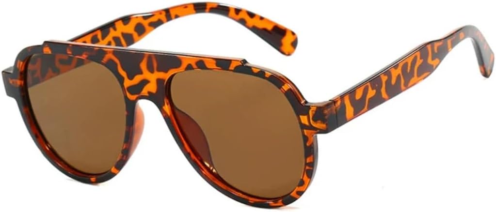 

Винтажные солнцезащитные очки большого размера для женщин и мужчин, роскошные очки-маска с большой оправой, защита от УФ-излучения UV400, винтажные очки для вождения VVTWSSW, Leopard Brown