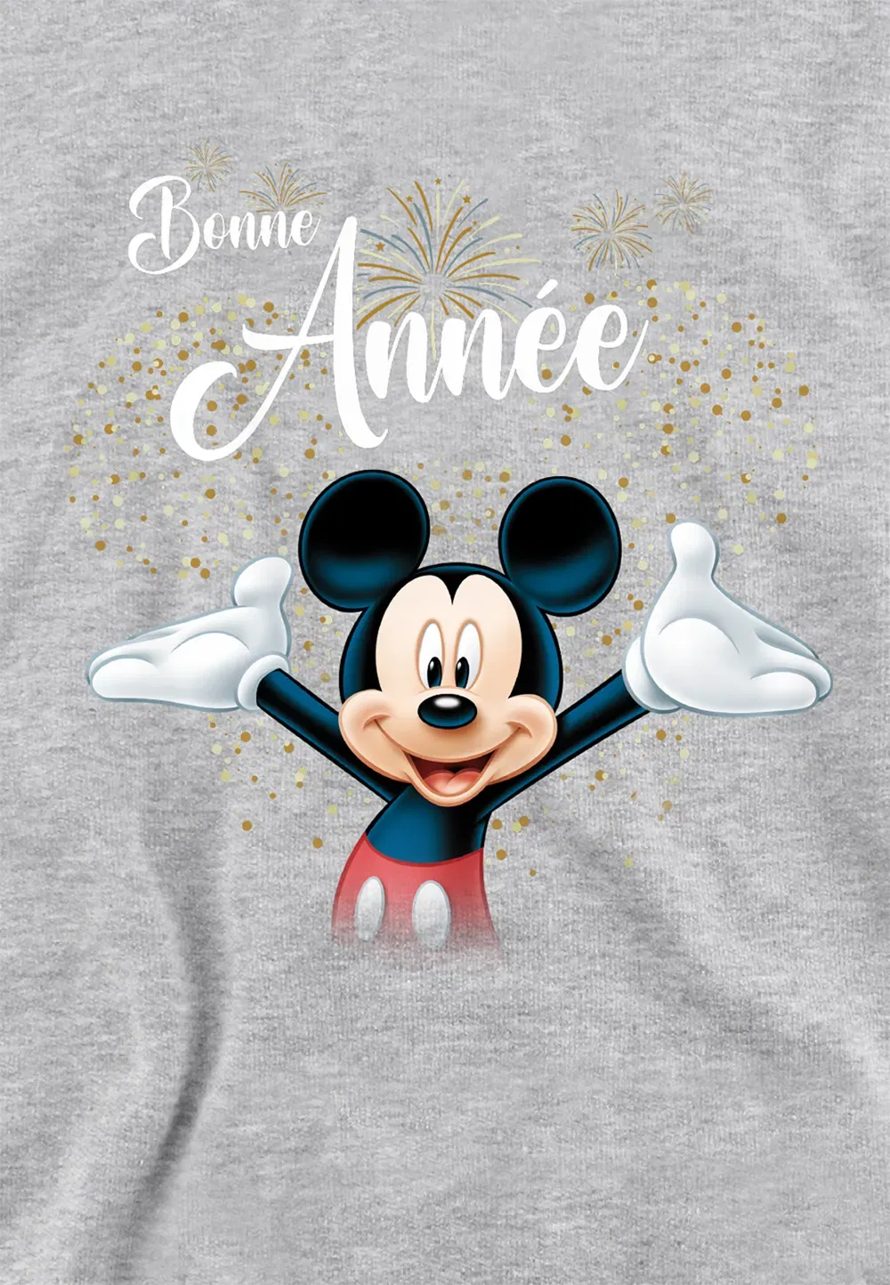 Детский худи с принтом Mickey Mouse, Disney, серый — фото 2