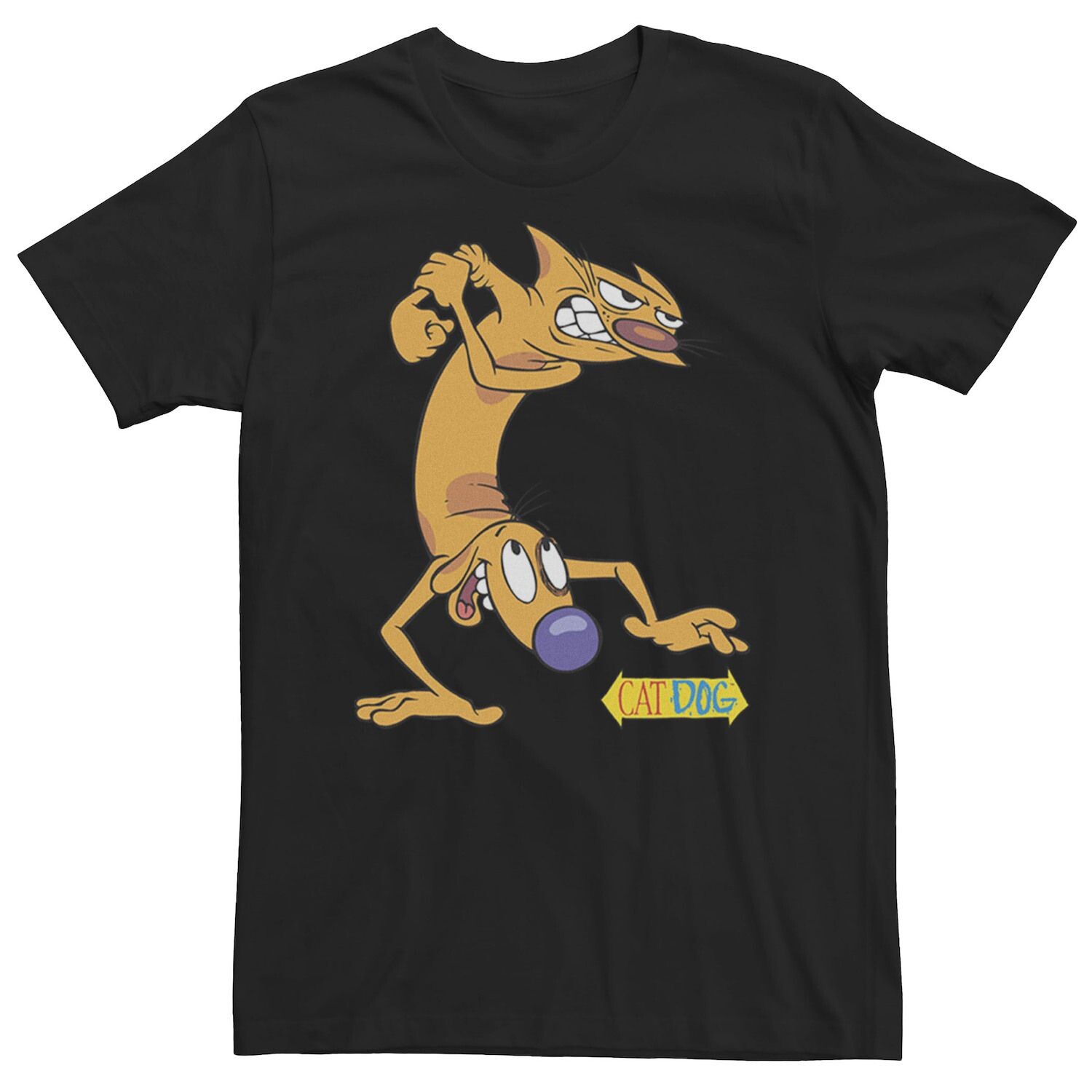 

Мужская футболка с логотипом Catdog Licensed Character, черный