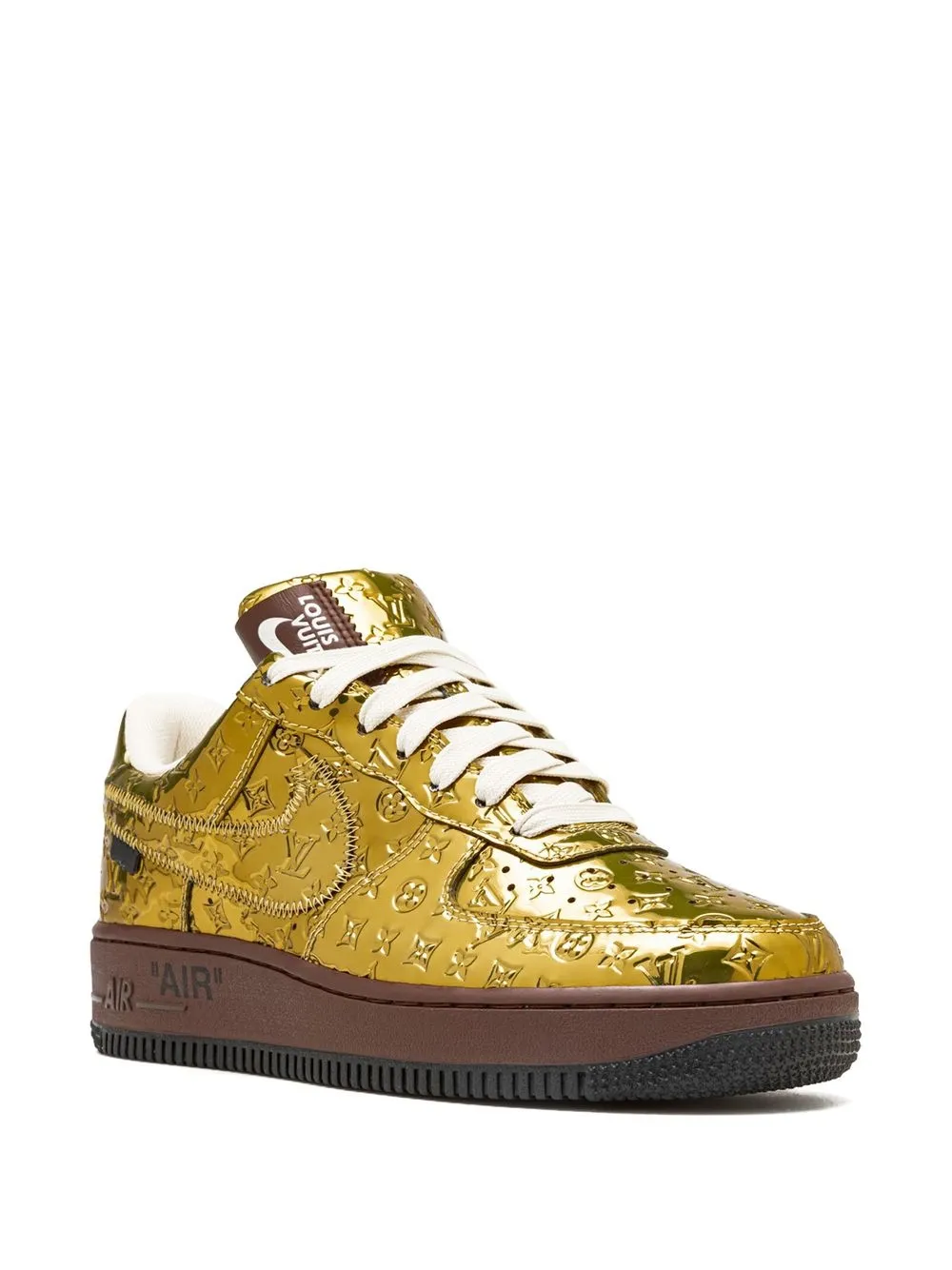 Кроссовки Air Force 1 из коллаборации с Louis Vuitton Nike, золотой — фото 2