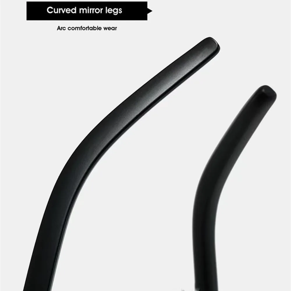 

Модные прямоугольные солнцезащитные очки без оправы для женщин, роскошные ретро-солнцезащитные очки без оправы с градиентными линзами для мужчин HVTVTLA, Black