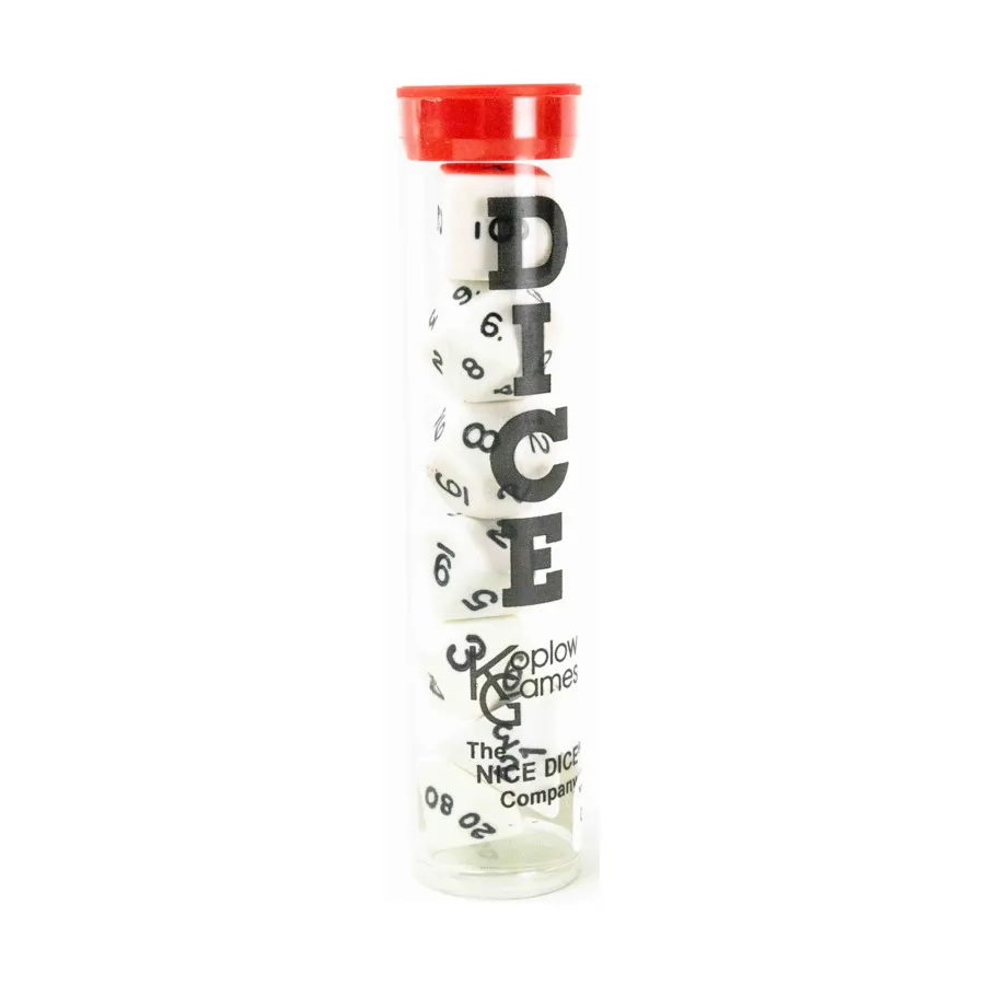 

Полиэфирный комплект Белый с черным (7), Dice - Opaque (Koplow)