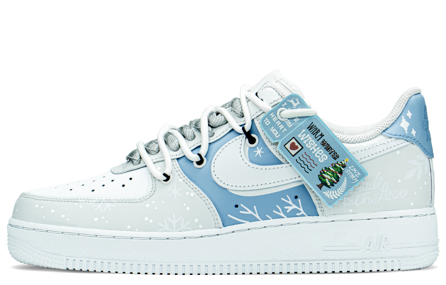 

Кроссовки Nike Air Force 1 Skateboard Shoes Men Low-Top White/Ice Blue