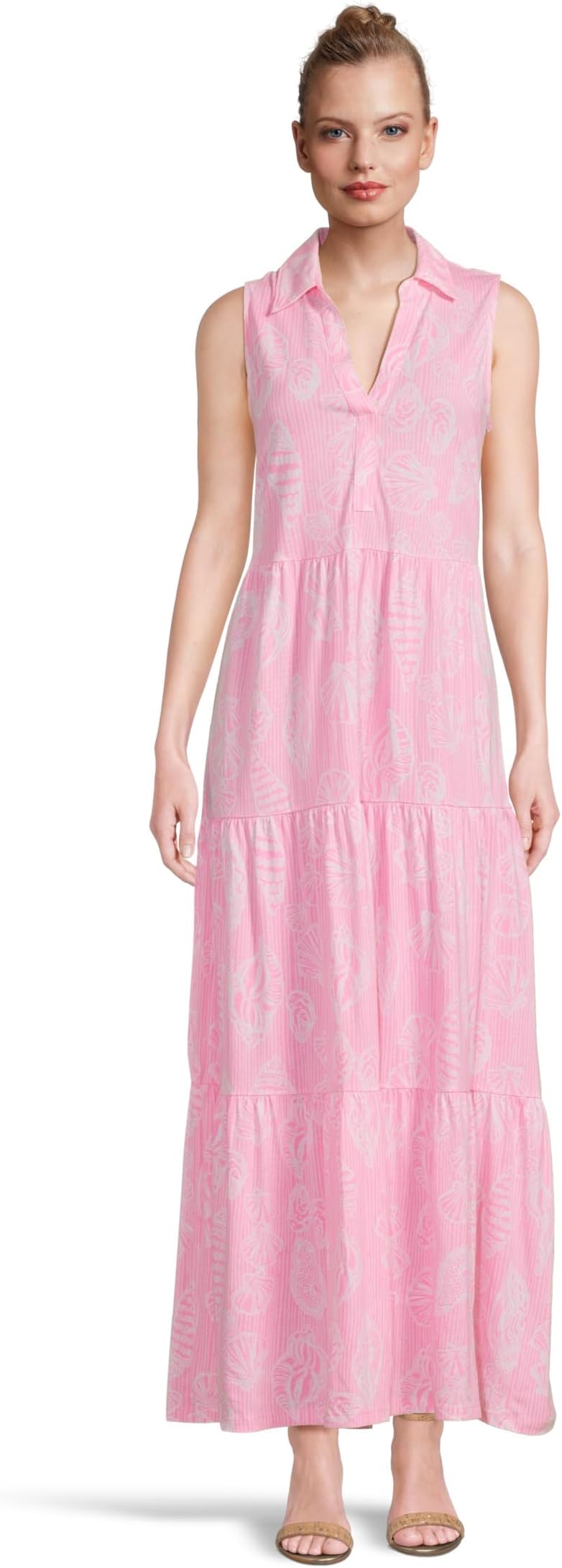 

Платье Lilly Pulitzer Riegan Maxi Dress, цвет Rousseau Pink Cool As Shell